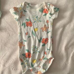 Carter's Floral Bodysuit - White, Red, Yellow, Green
